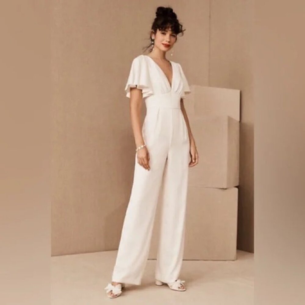 NWT Sachin + Babi BHLDN Emmie Jumpsuit Ivory